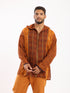 Hooded shirt in light printed cotton voile